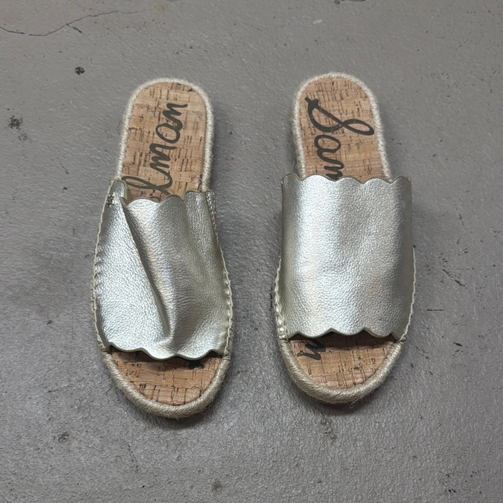 Sam Edelman Silver Women's Slide Sandals